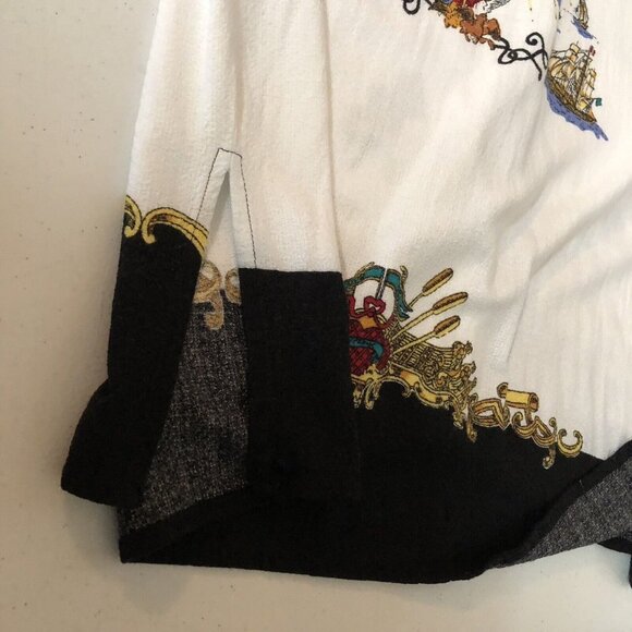 Kathie Lee Nautical Blouse Size 18W Voiles de Lumiere Sailing Ship Wheel Vintage - Picture 11 of 12
